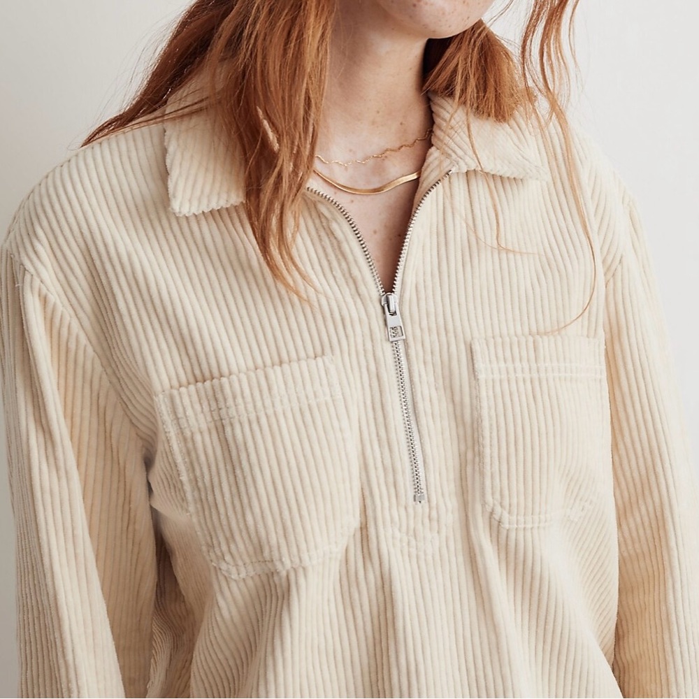 Madewell corduroy half-zip